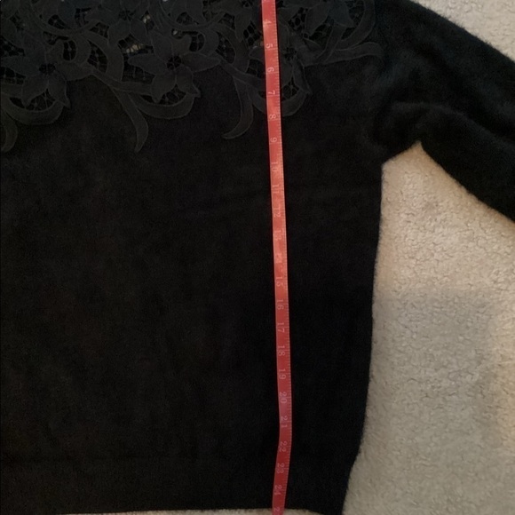 Black Sweater With Decorative Design at neck and shoulders - Picture 5 of 5
